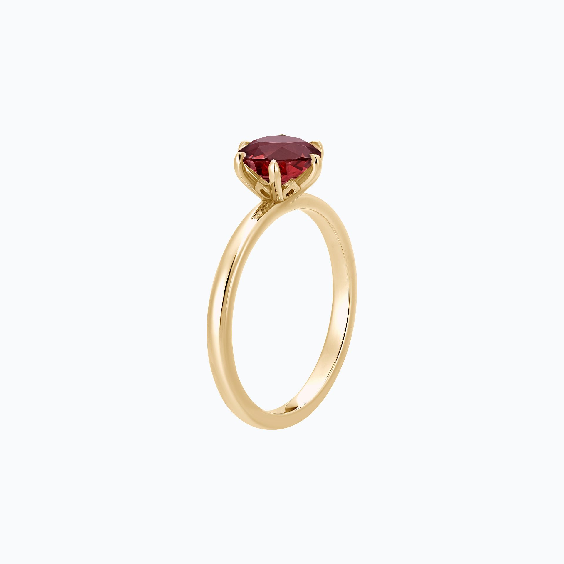 Solitaire Tulipe Rubis 6 mm