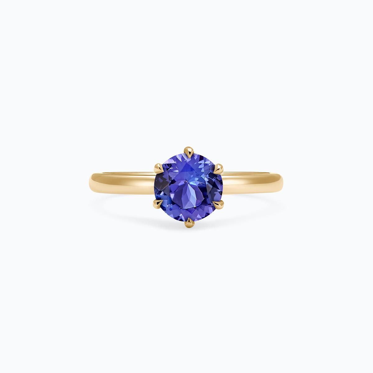 Solitaire Tulipe Tanzanite 6 mm