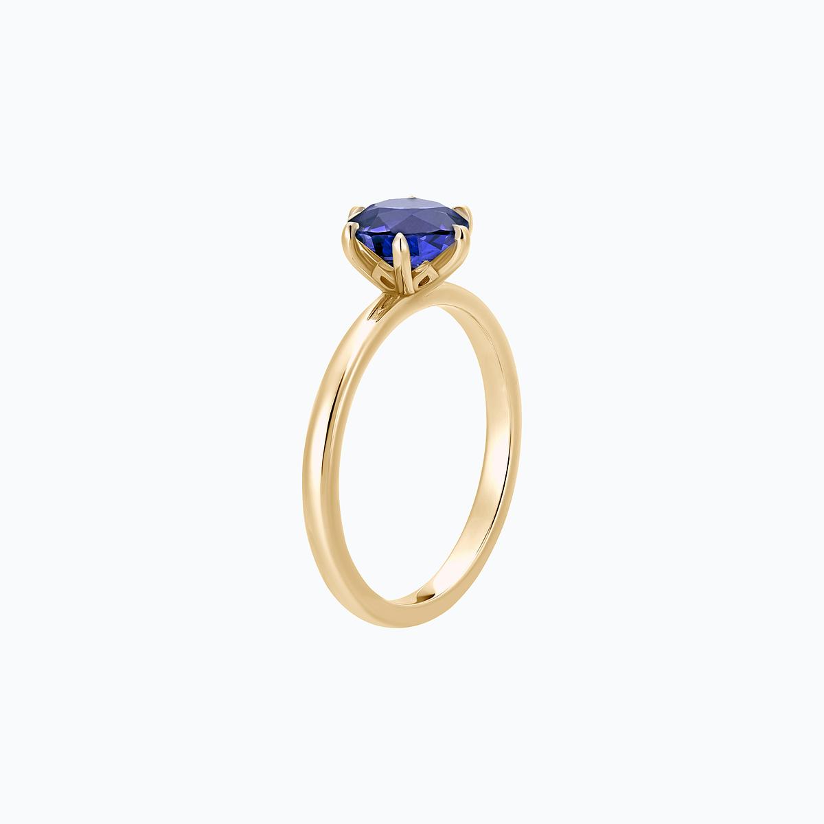 Solitaire Tulipe Tanzanite 6 mm