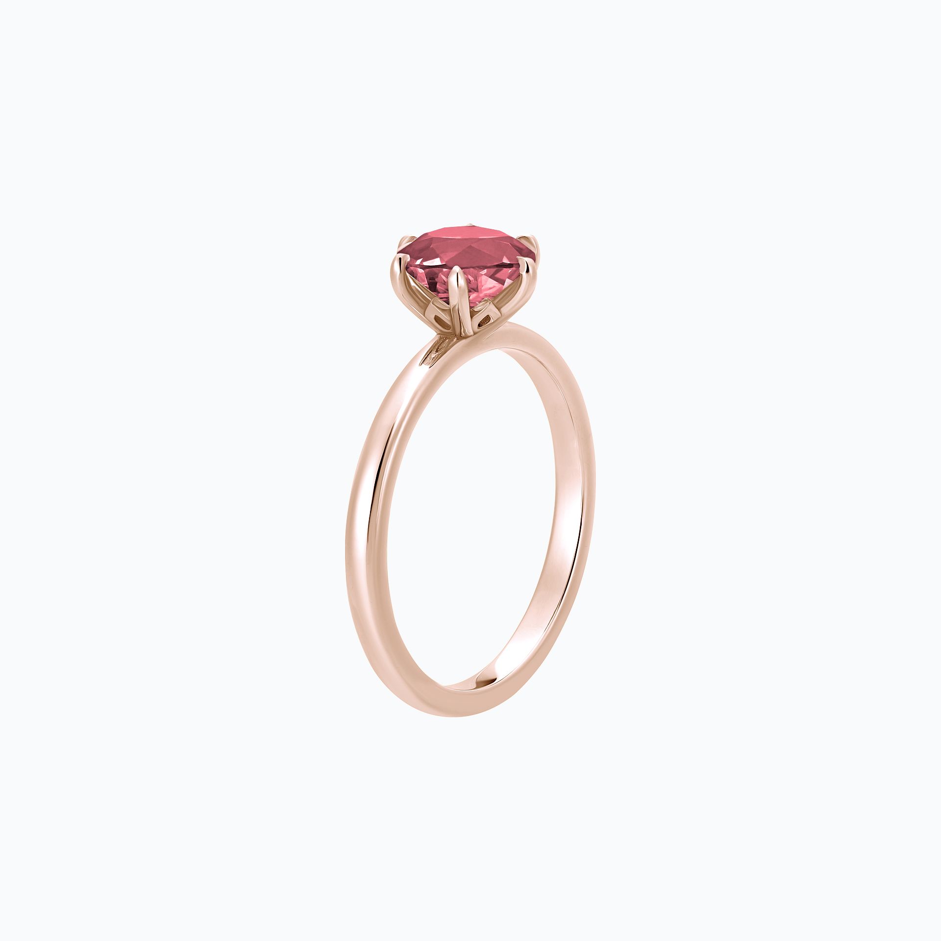 Solitaire Tulipe Tourmaline 6 mm