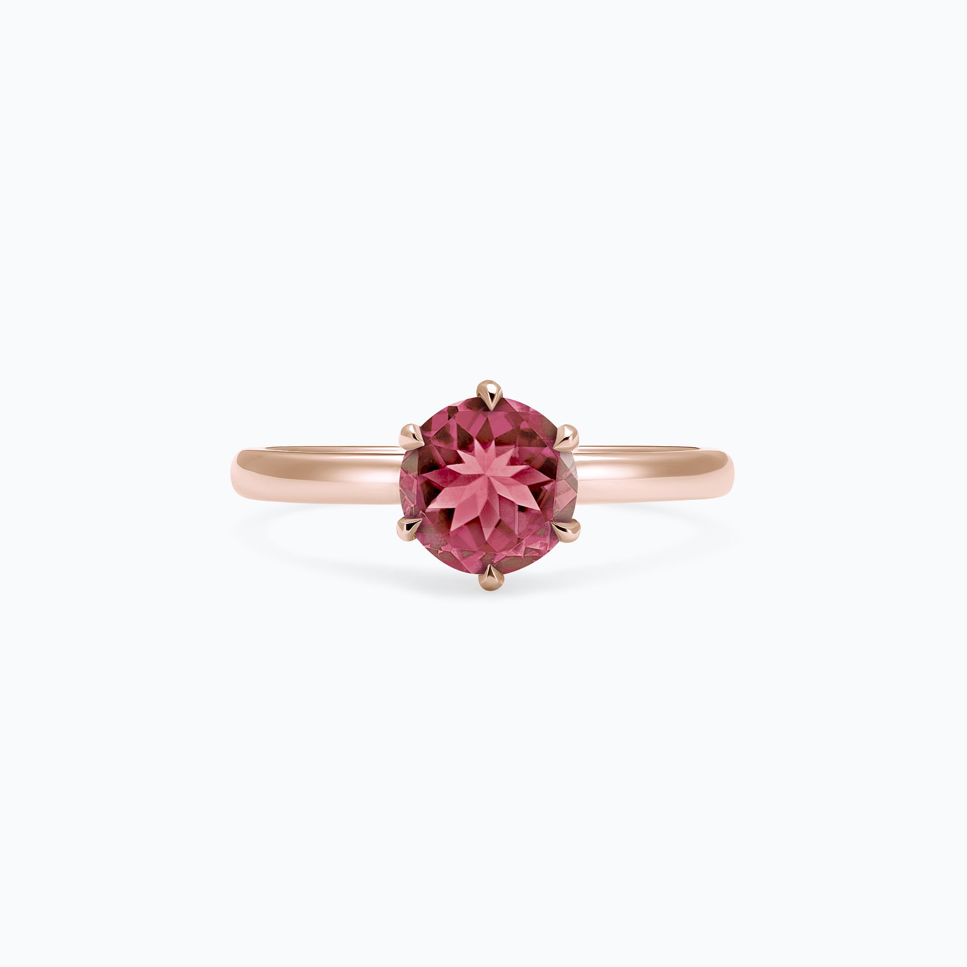 Solitaire Tulipe Tourmaline 6 mm