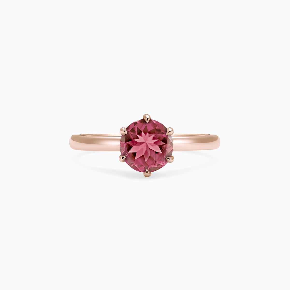Solitaire Tulipe Tourmaline 6 mm