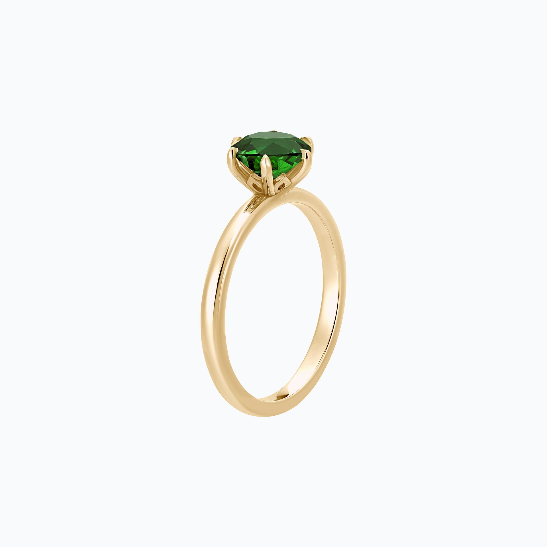 Solitaire Tulipe Tsavorite 6 mm