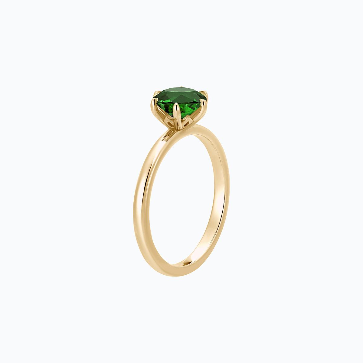 Solitaire Tulipe Tsavorite 6 mm