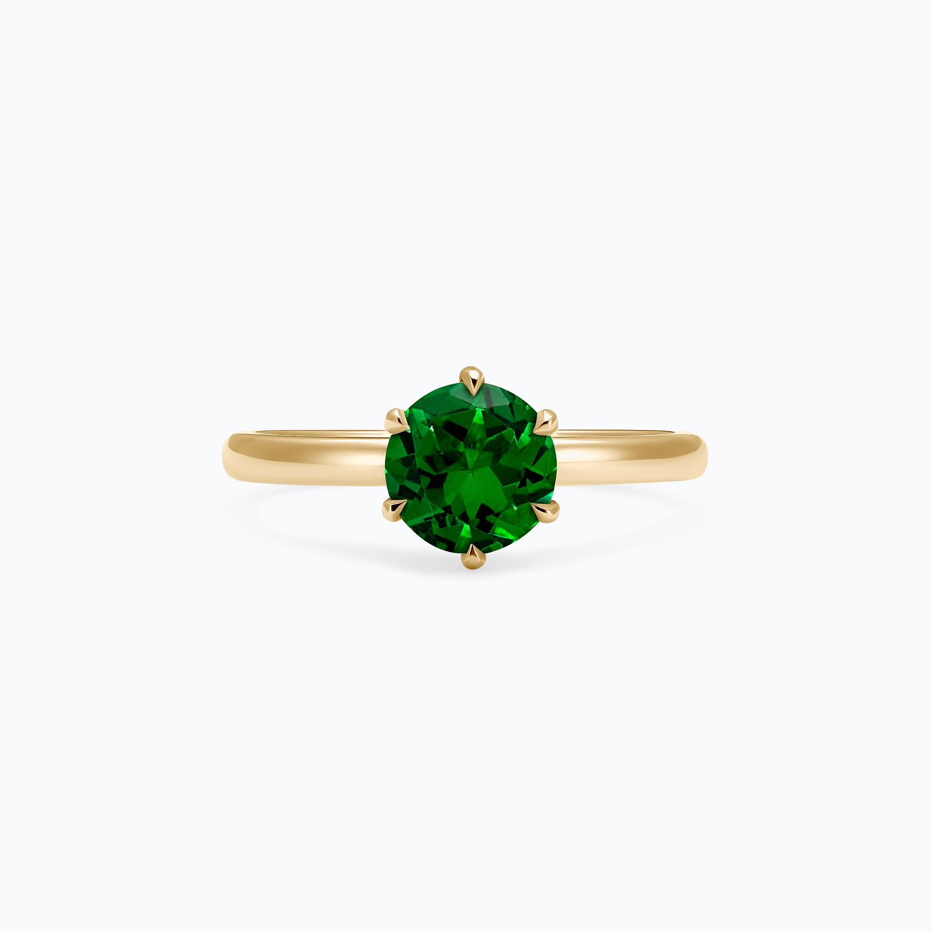Solitaire Tulipe Tsavorite 6 mm