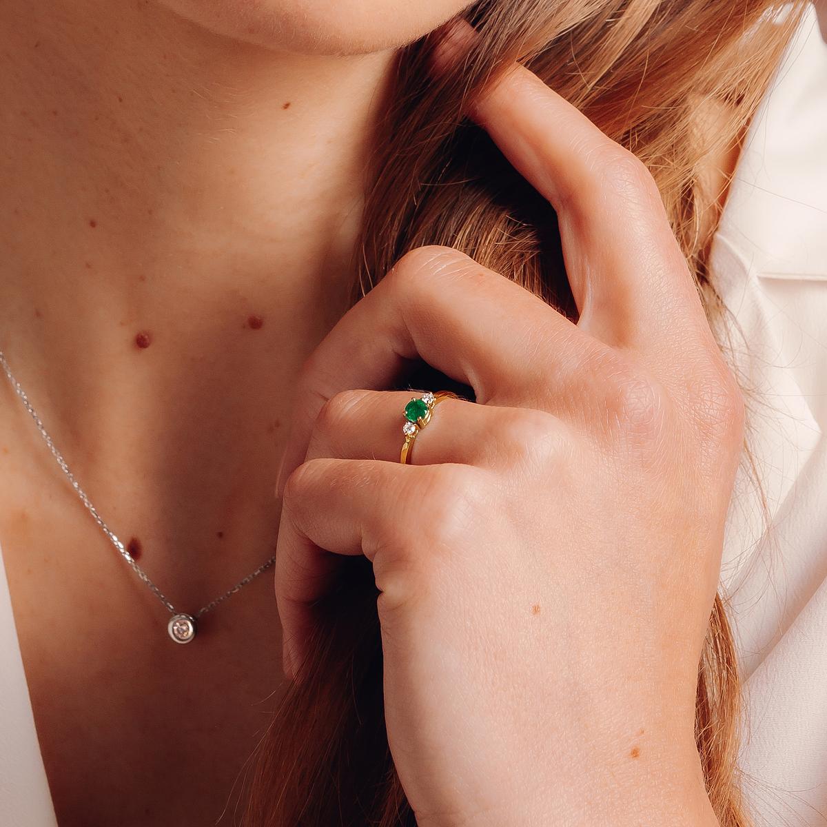 Solitaire Lolly Émeraude 4.5 mm