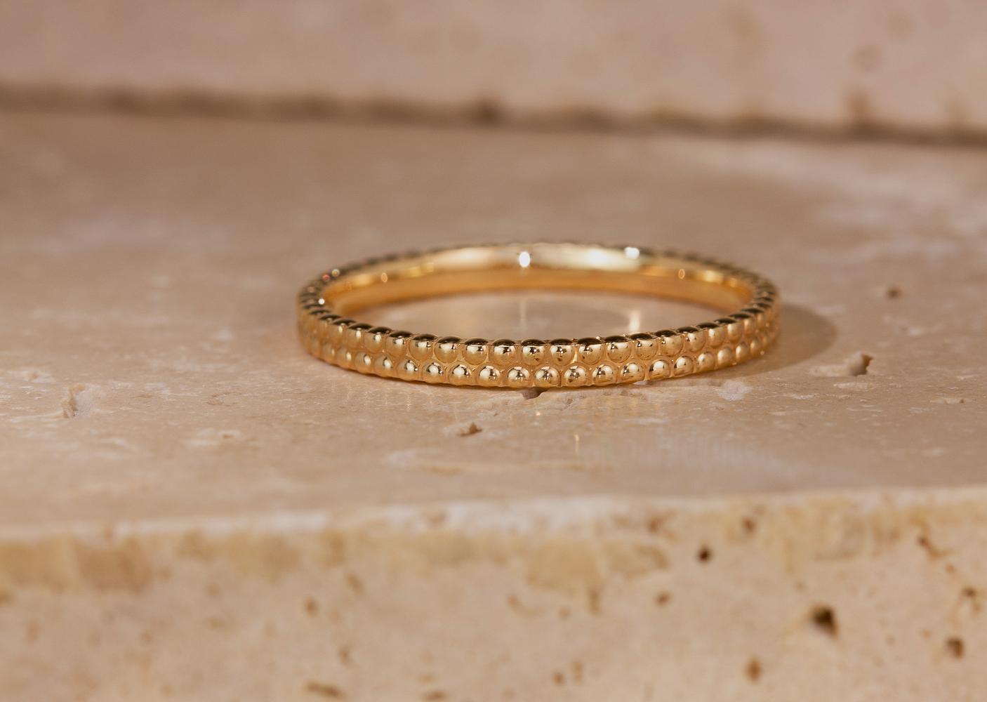 Alliances texturées de mariage