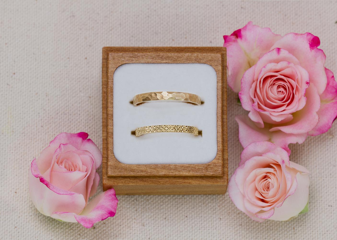 Alliances de mariage en or recyclé