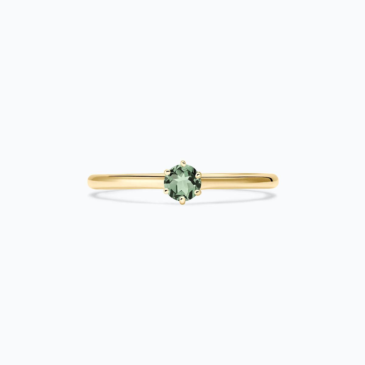 Solitaire Félicia Saphir Vert 3.5 mm