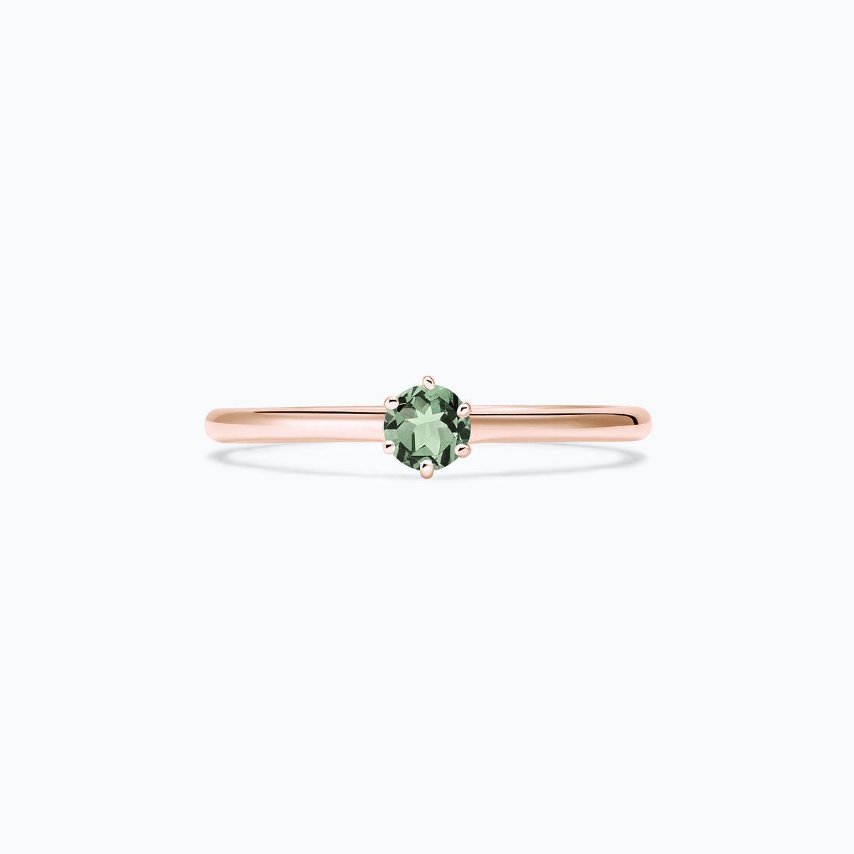Solitaire Félicia Saphir Vert 3.5 mm