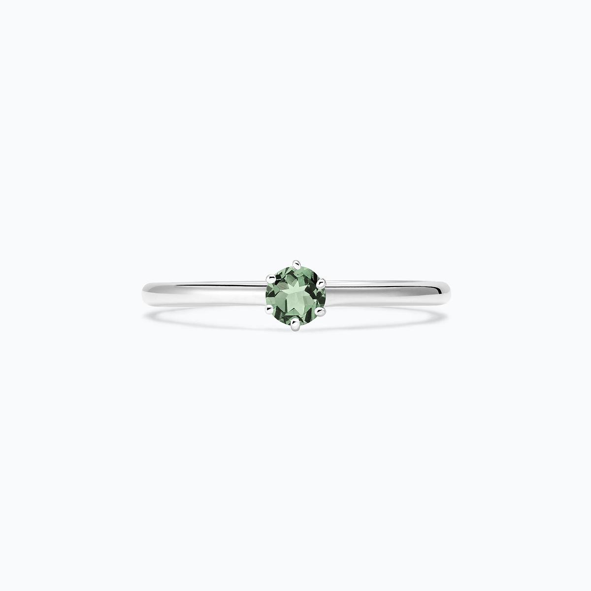 Solitaire Félicia Saphir Vert 3.5 mm