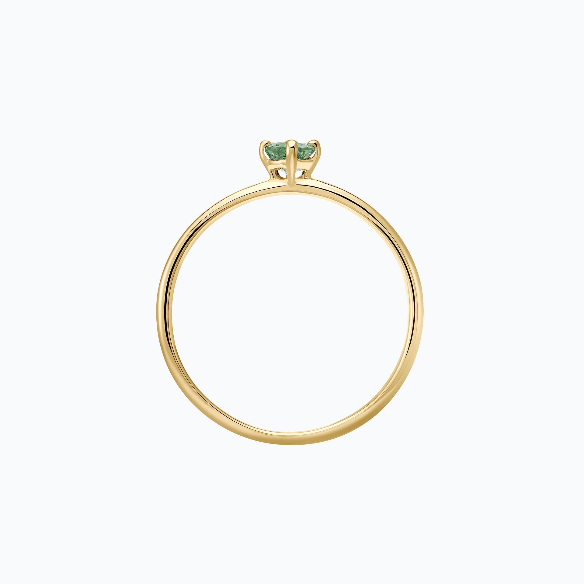 Solitaire Alva Saphir Vert 3.5 mm