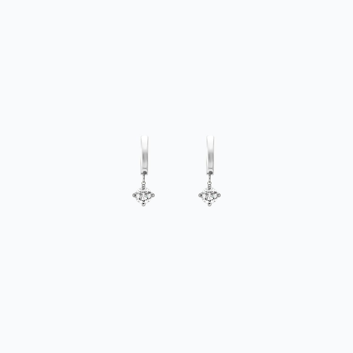Créoles Lily Square Diamant 0.60 carat