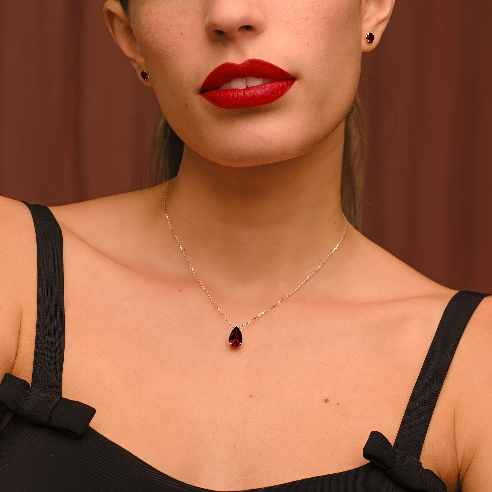 Pendentif Vera Grenat