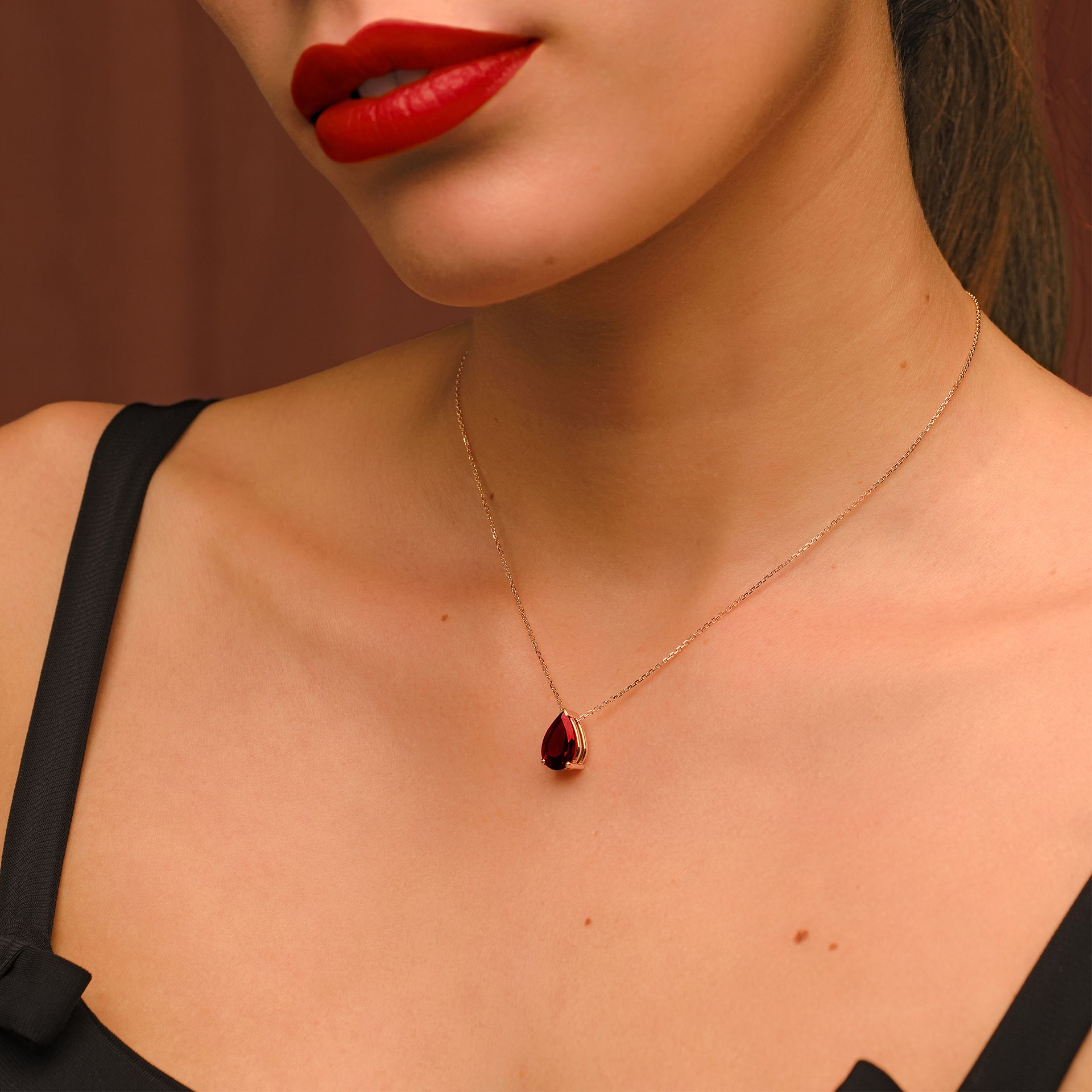 Pendentif Vera Grenat