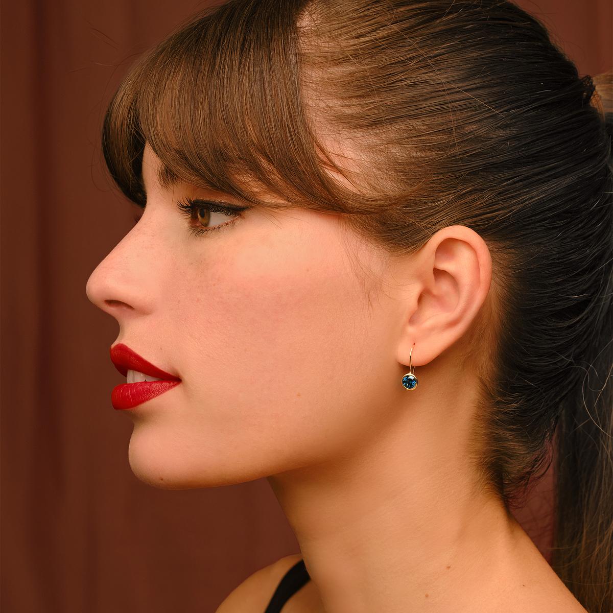 Dormeuses Nymphéa Topaze Blue London