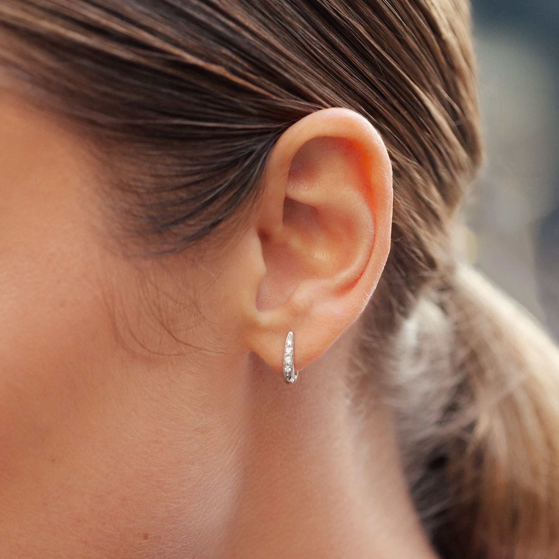 Créoles Cindy Diamant 10 mm