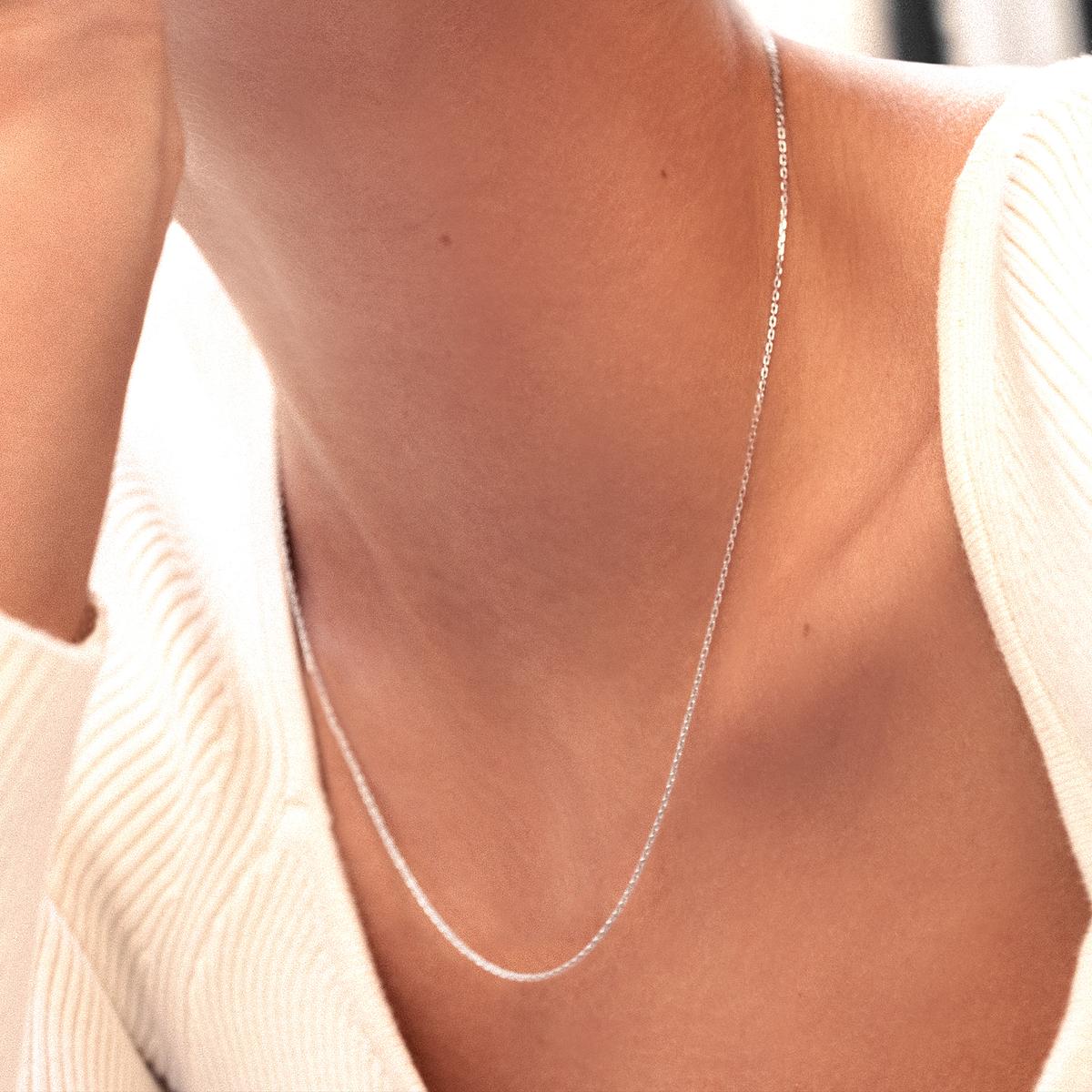 Chaine Forçat Diamantée 1.00 mm 42 cm