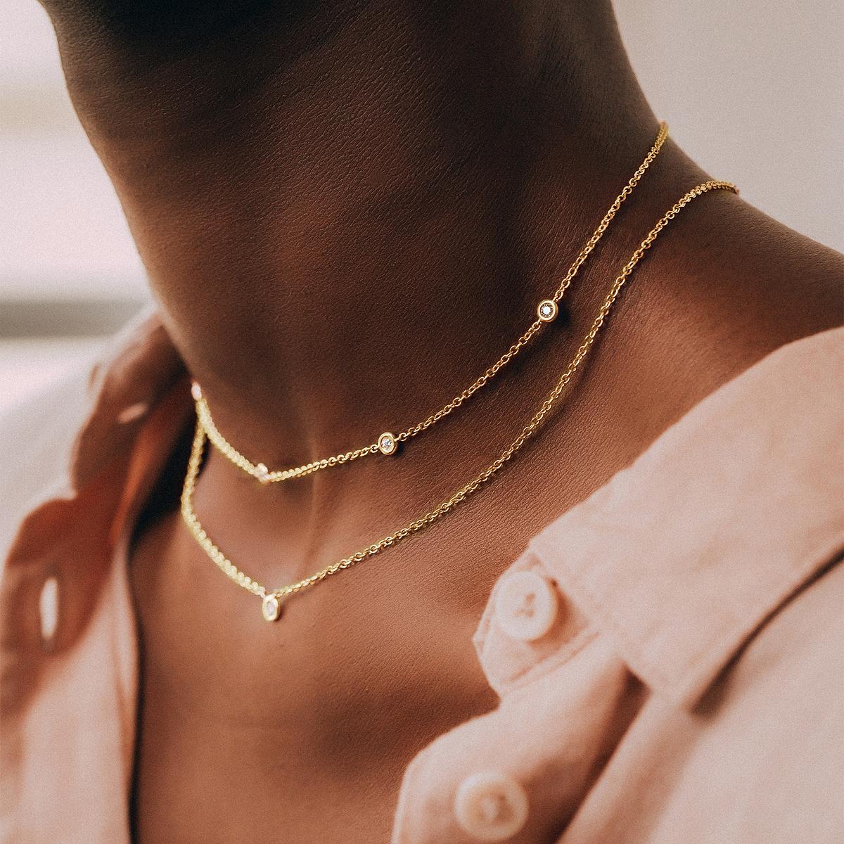 Collier Blossom 1 Diamant