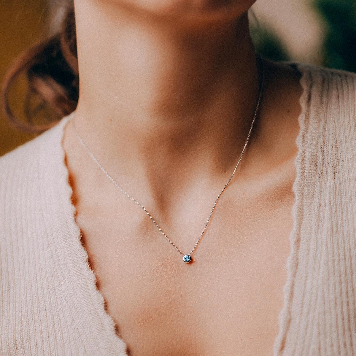 Collier Harmony Aigue-Marine 3.5 mm