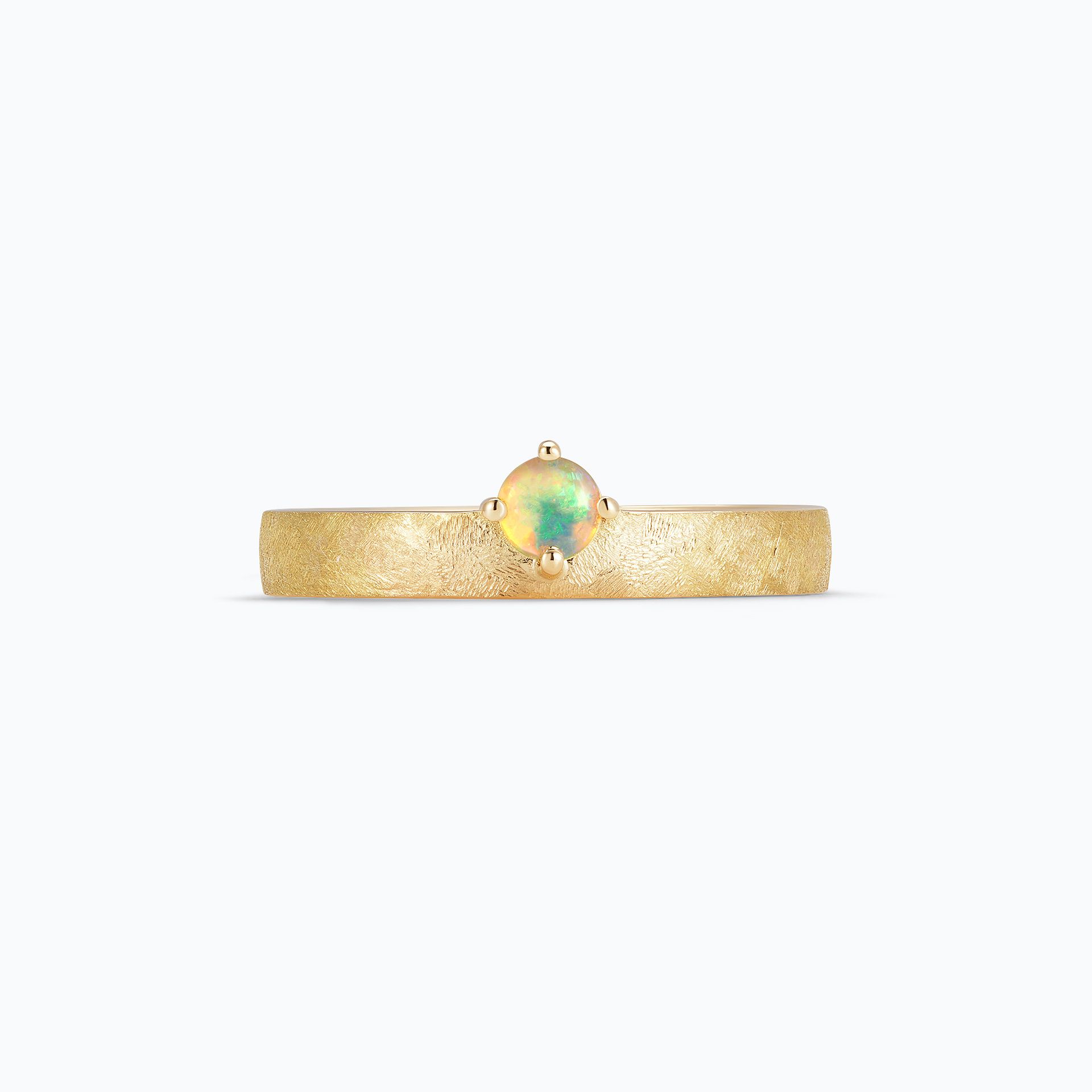 Bague Croissant Opale