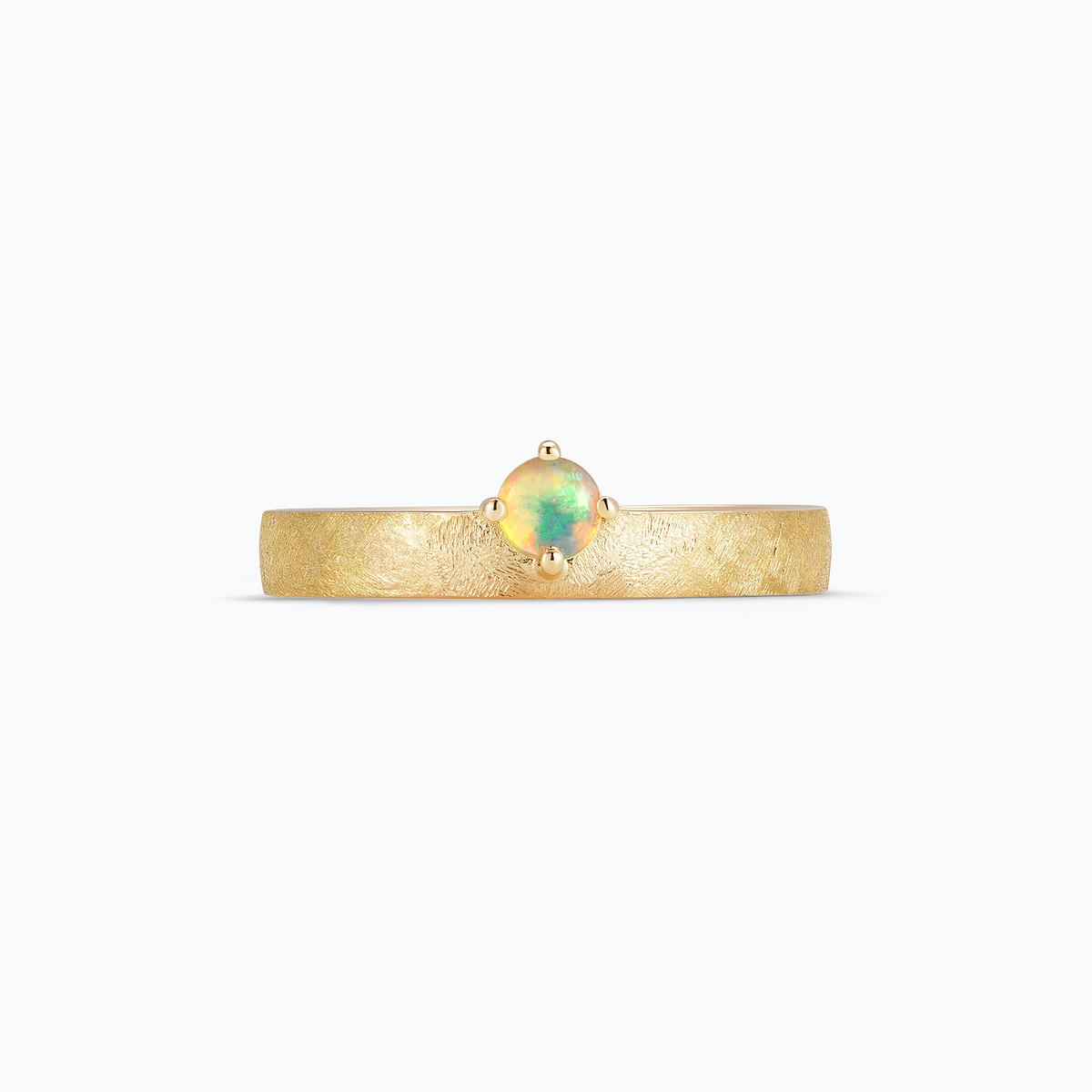Bague Croissant Opale