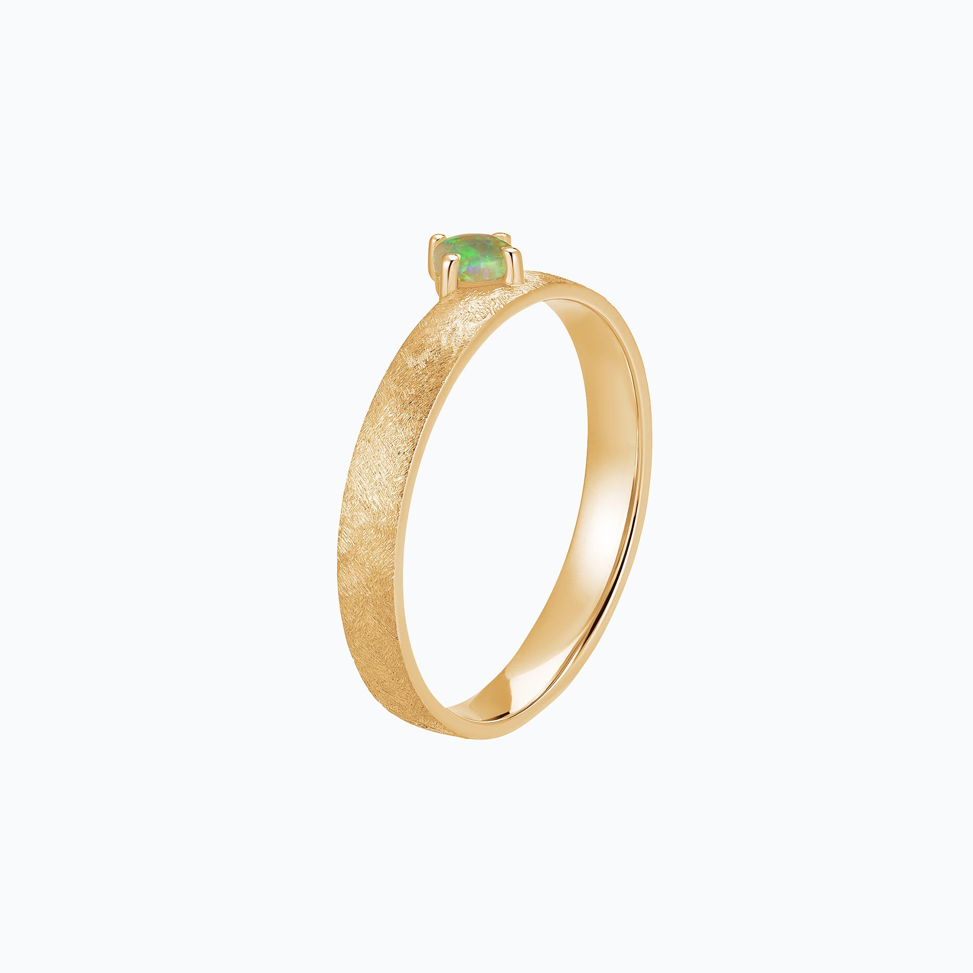 Bague Croissant Opale