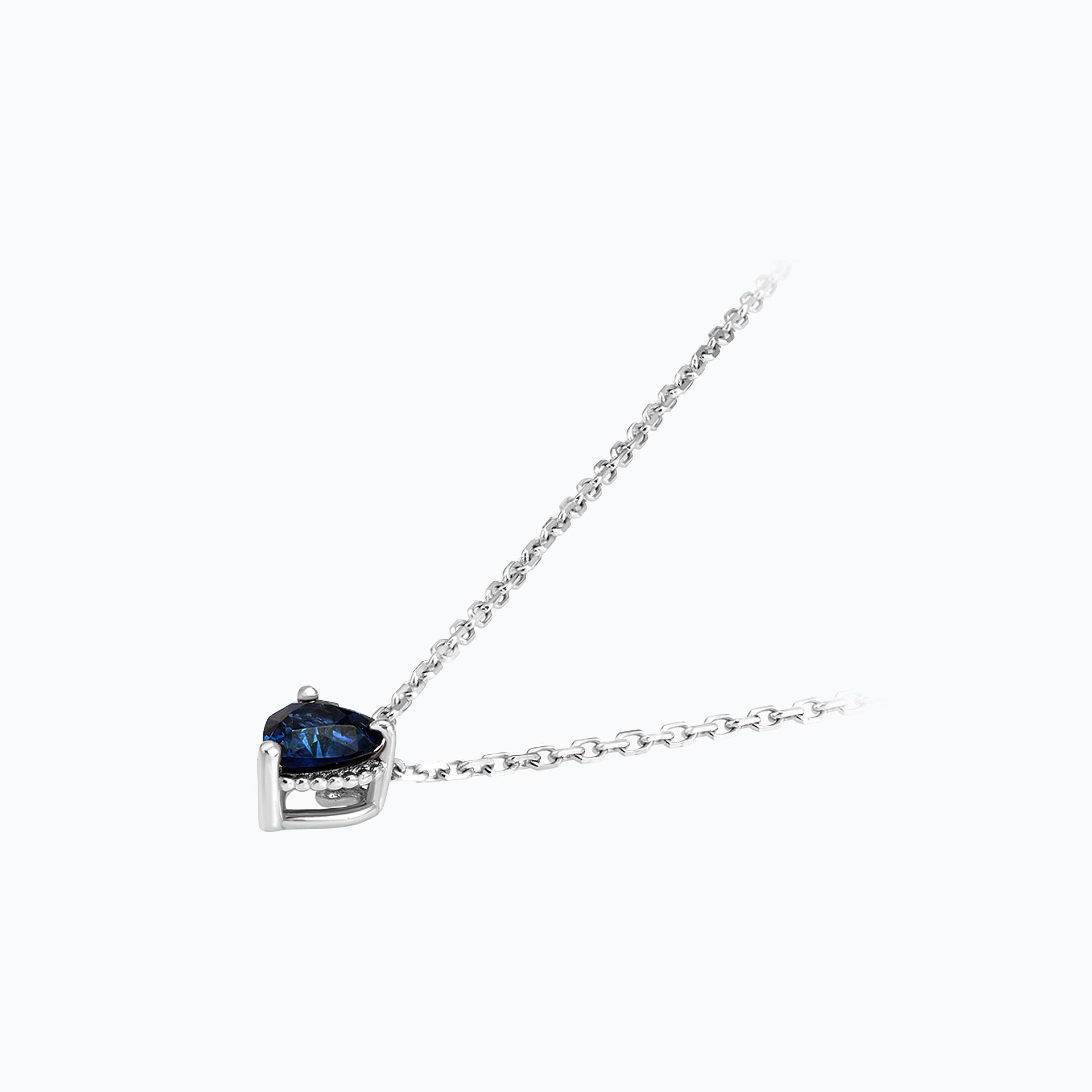 Collier Coeur Saphir 4.5 mm