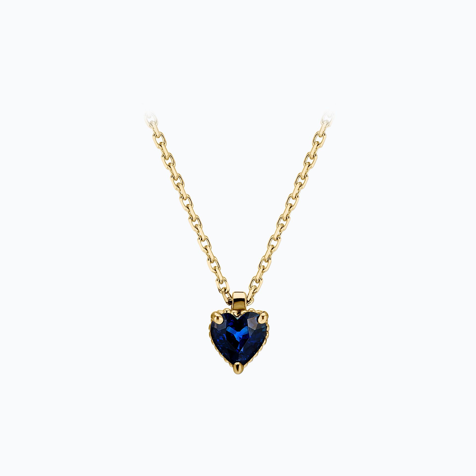 Collier Coeur Saphir 4.5 mm