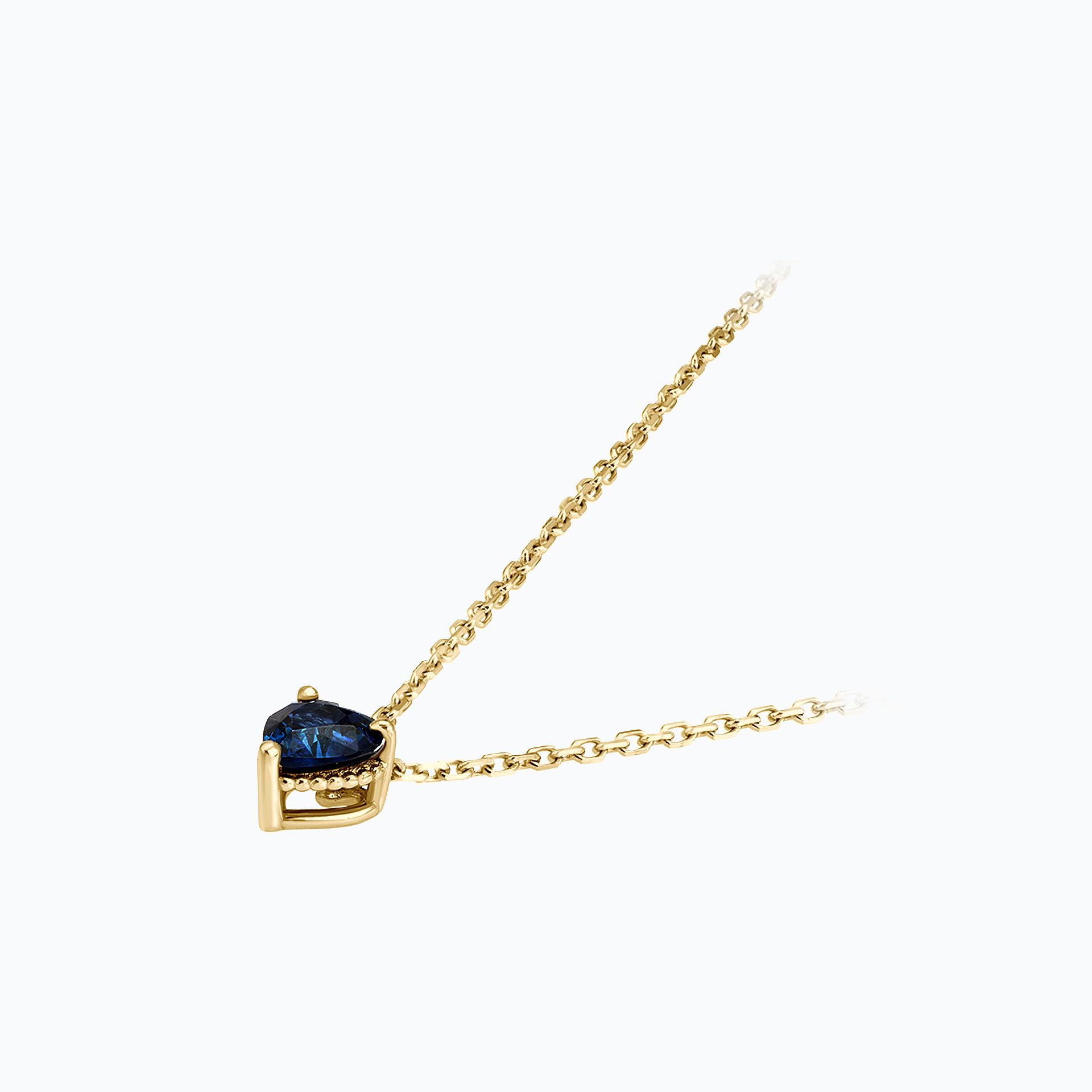 Collier Coeur Saphir 4.5 mm