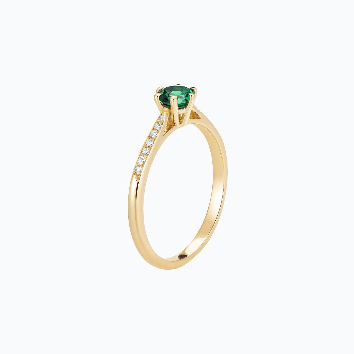Solitaire Pavé Félicia Emeraude