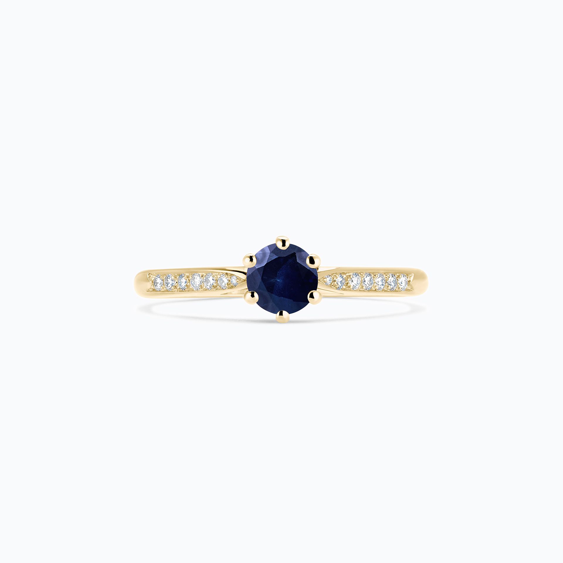 Solitaire Pavé Félicia Saphir