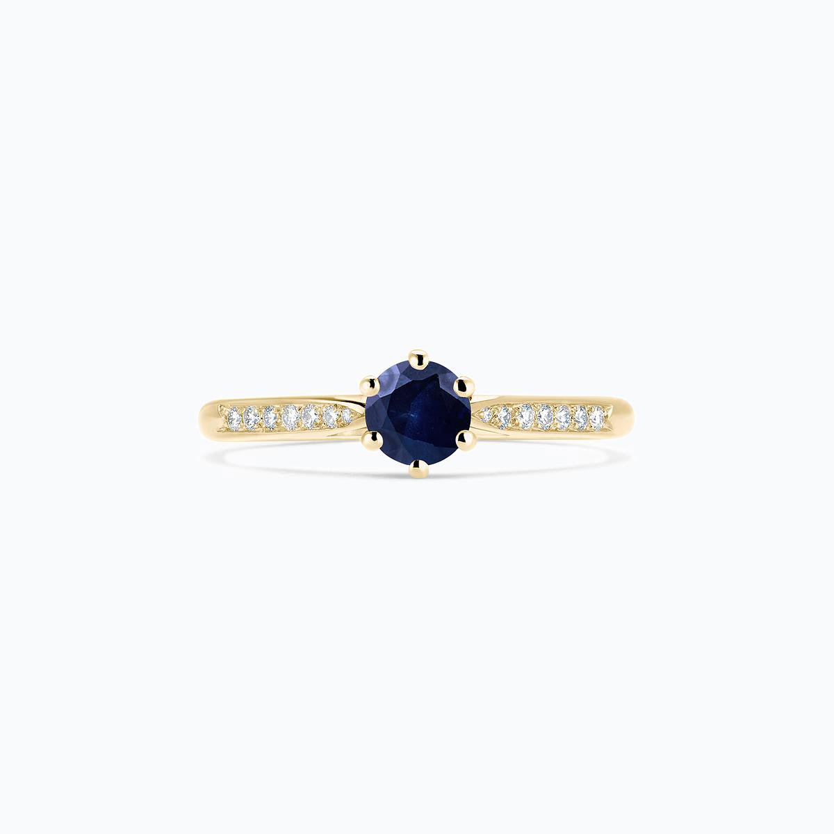 Solitaire Pavé Félicia Saphir