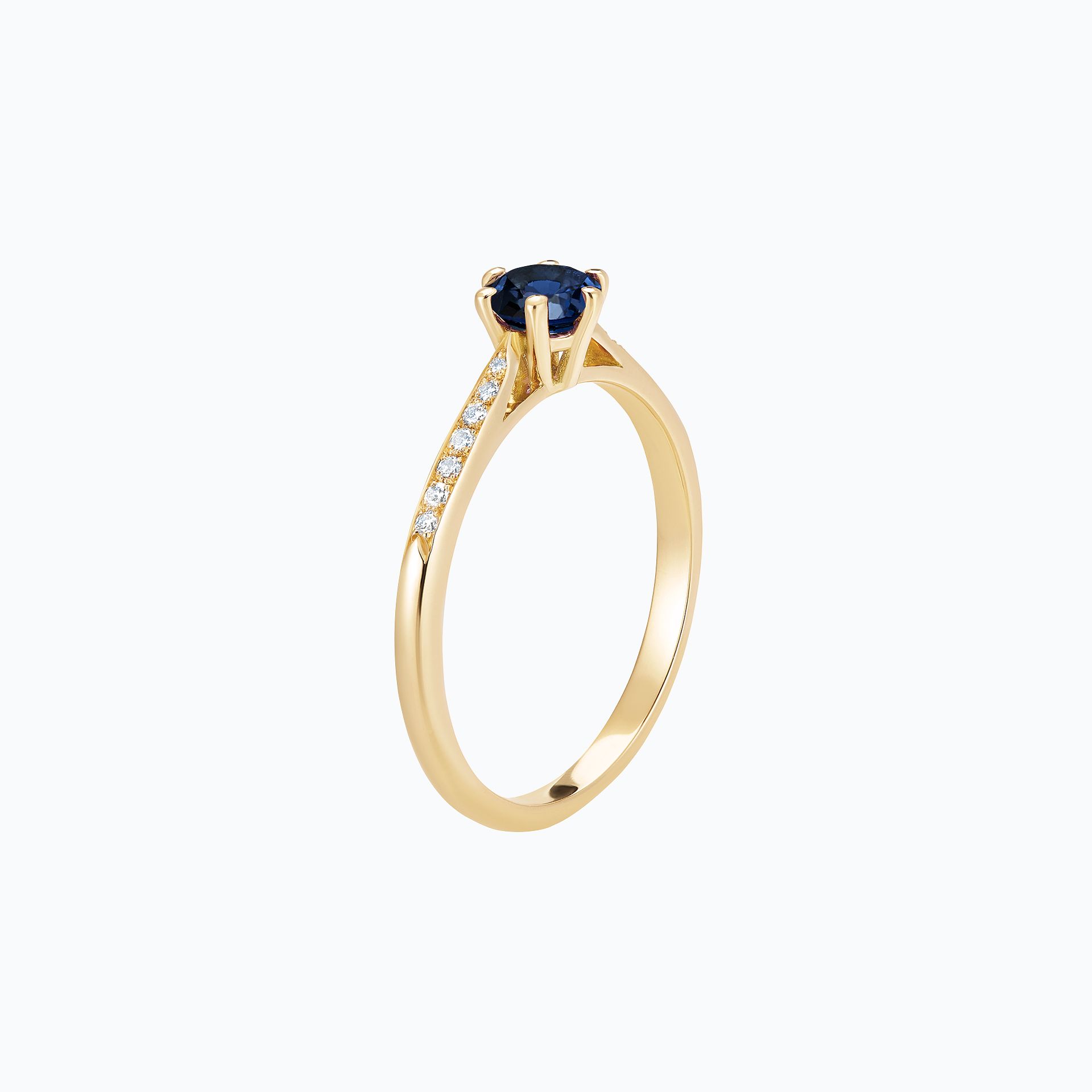 Solitaire Pavé Félicia Saphir