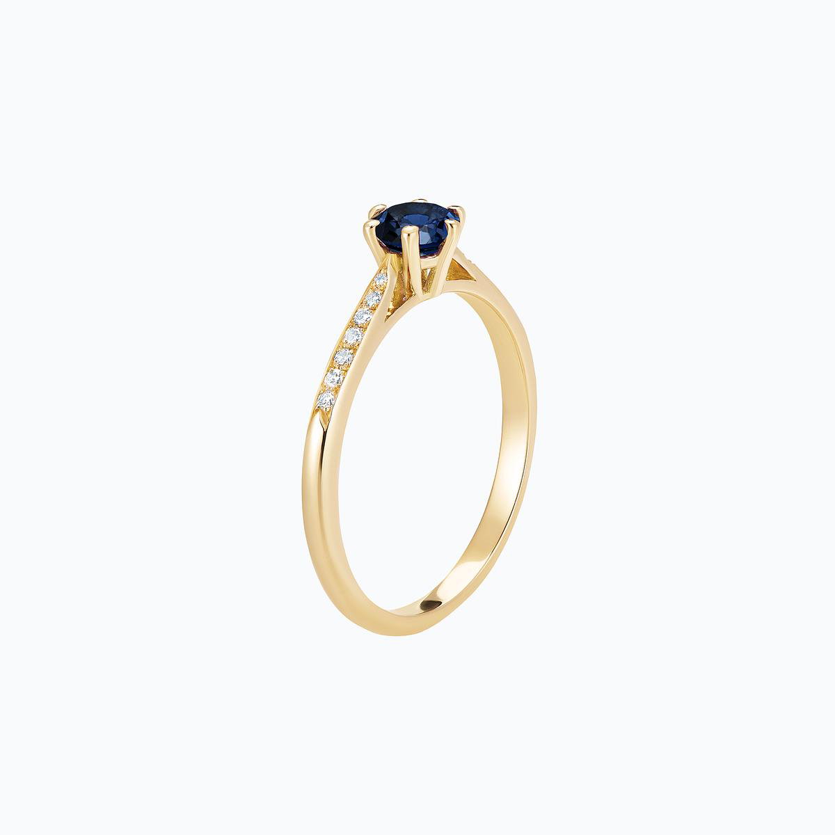 Solitaire Pavé Félicia Saphir
