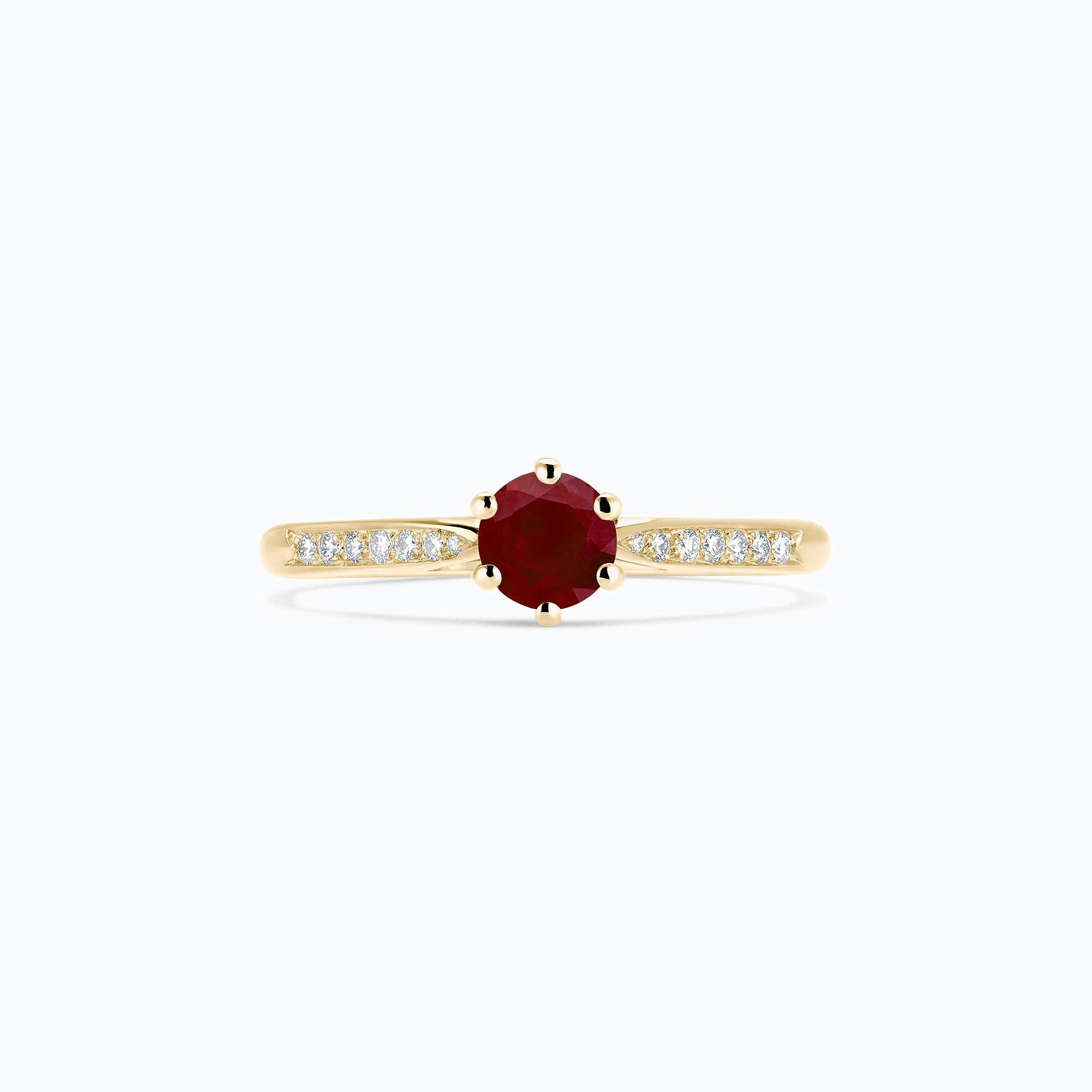 Solitaire Pavé Félicia Rubis