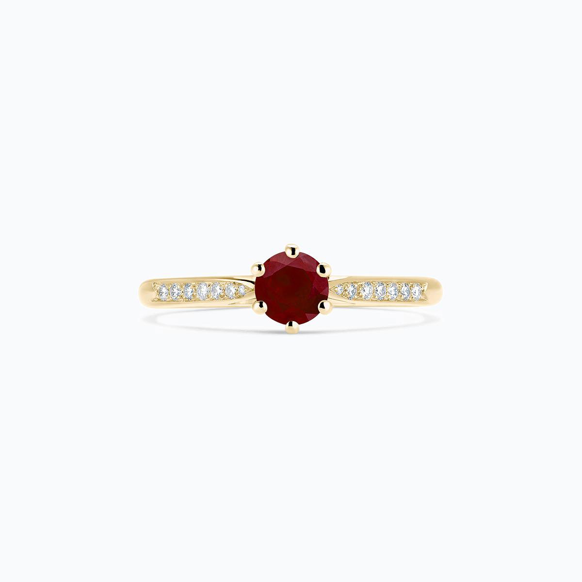 Solitaire Pavé Félicia Rubis