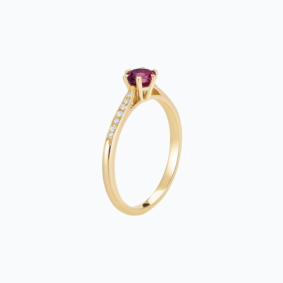 Solitaire Pavé Félicia Rubis