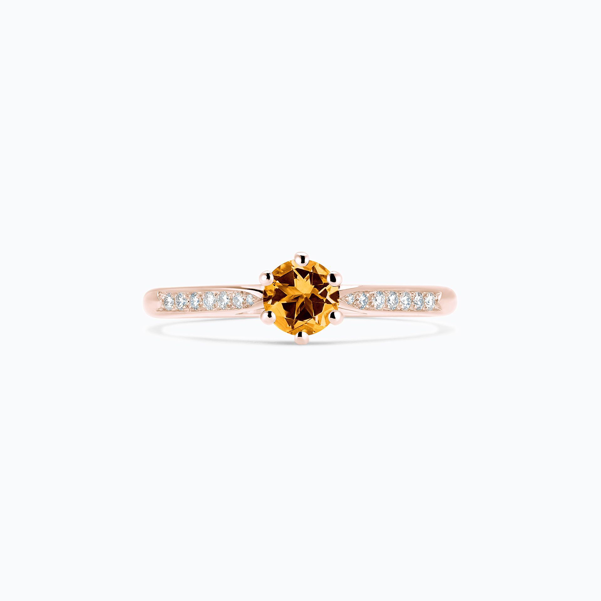 Solitaire Pavé Félicia Saphir Orange
