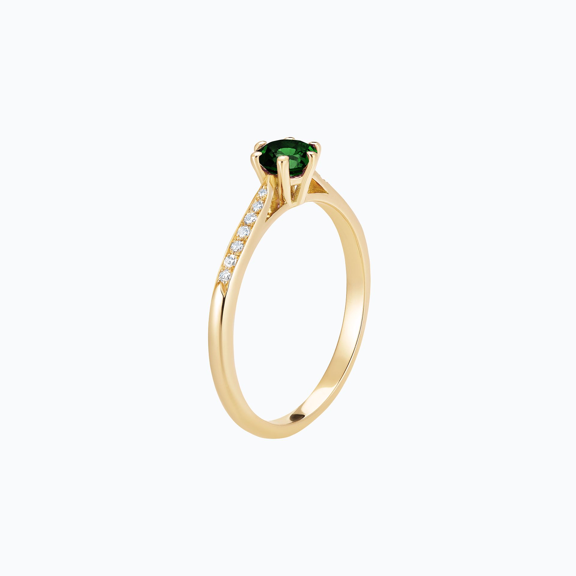 Solitaire Pavé Félicia Tsavorite