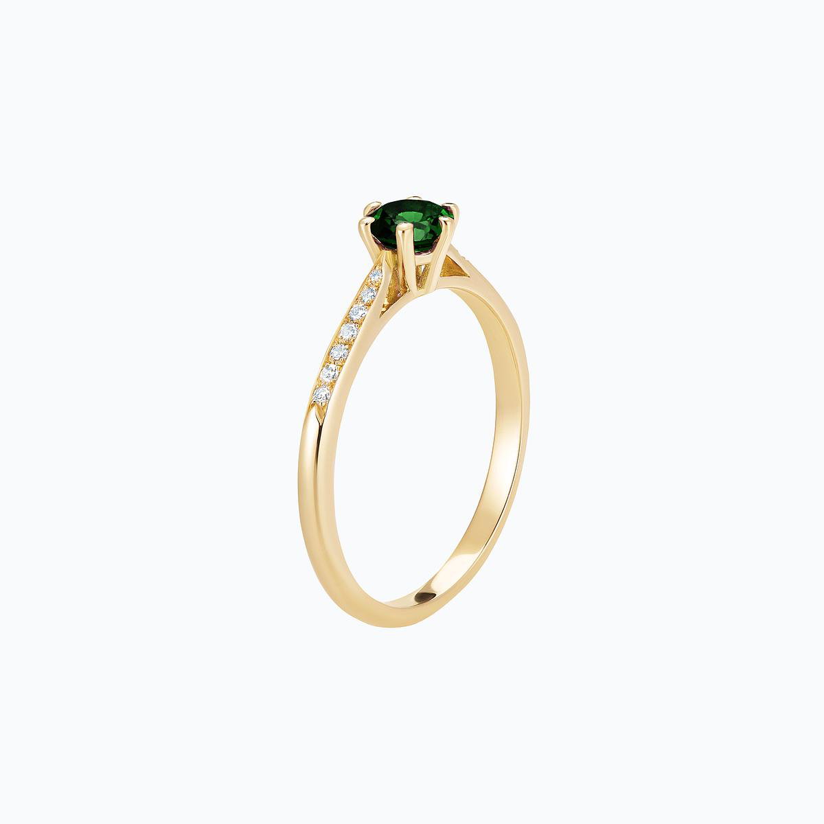 Solitaire Pavé Félicia Tsavorite