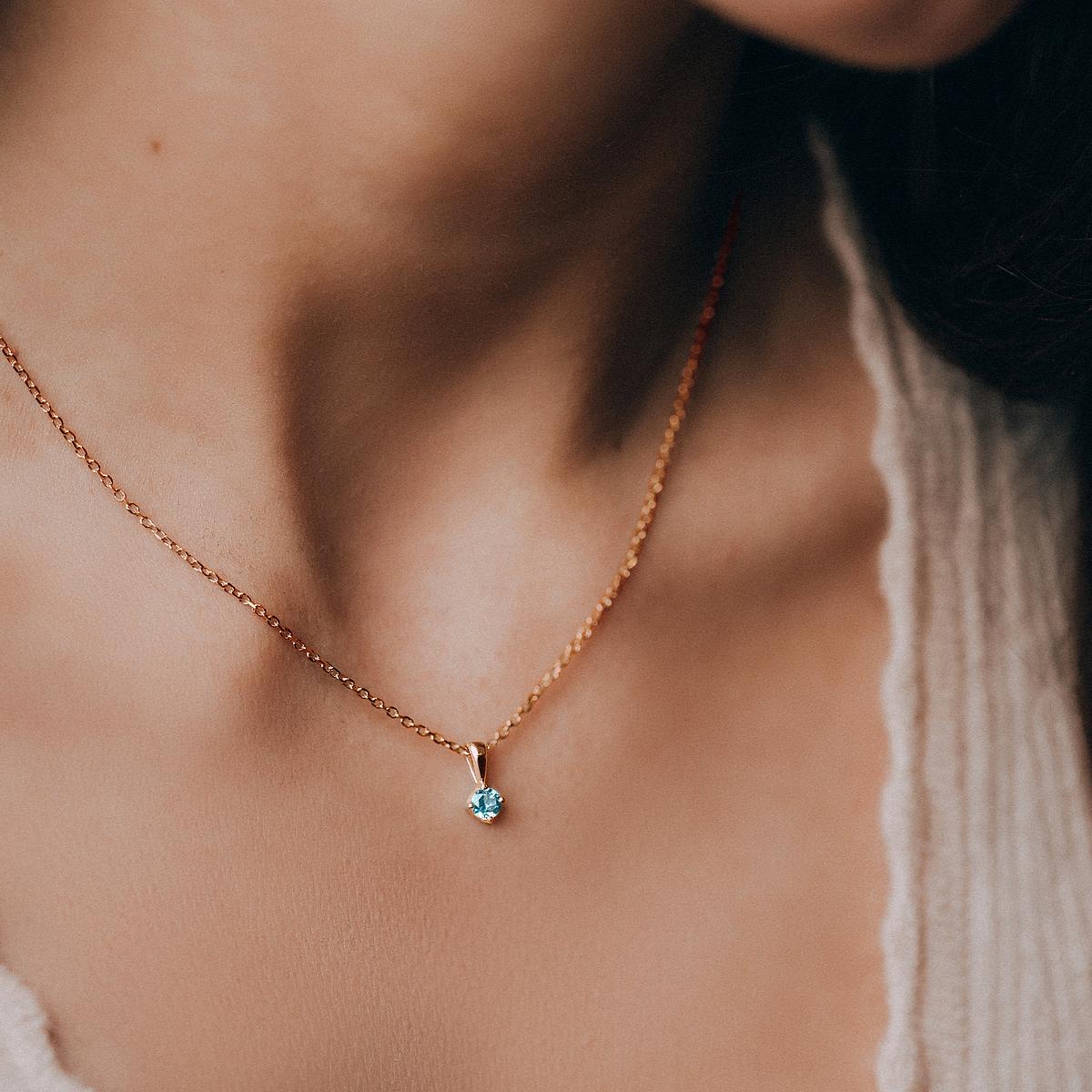 Pendentif Alva Aigue-Marine 3.5 mm