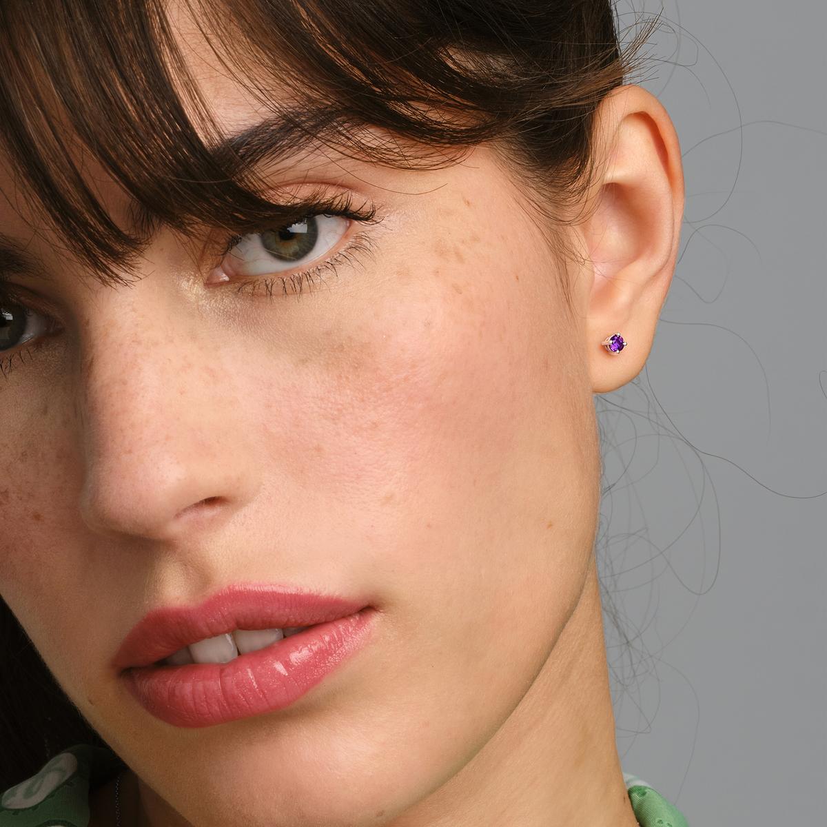 Boucles Alva Améthyste 3.5 mm