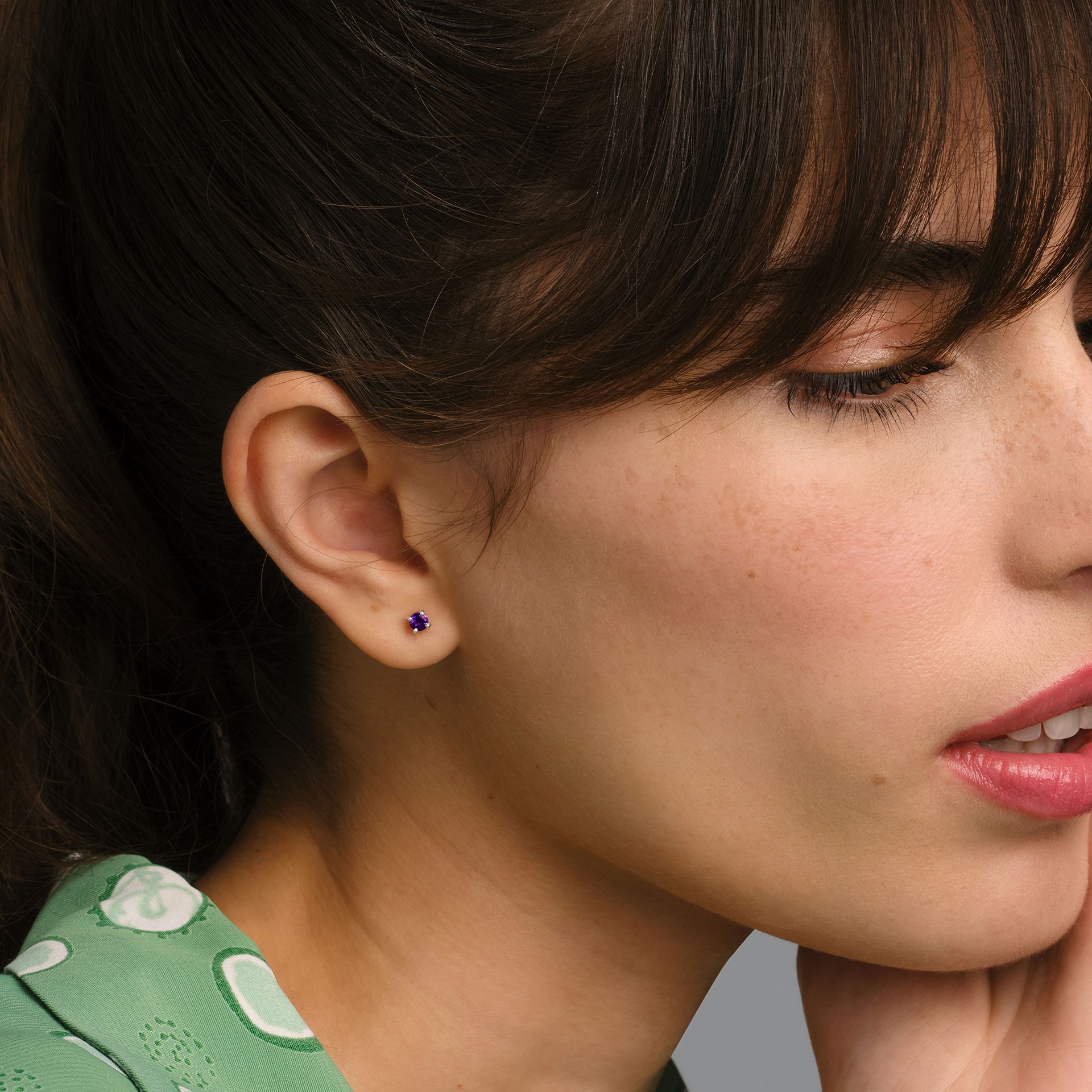 Boucles Alva Améthyste 3.5 mm
