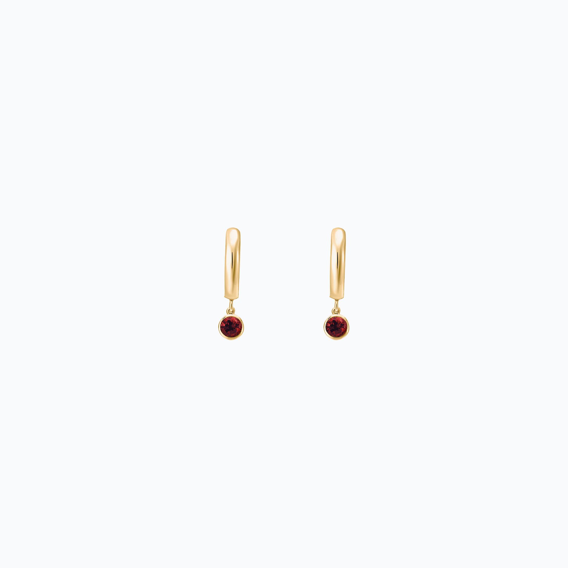 Créoles Yana Hoop Grenat 3.5 mm