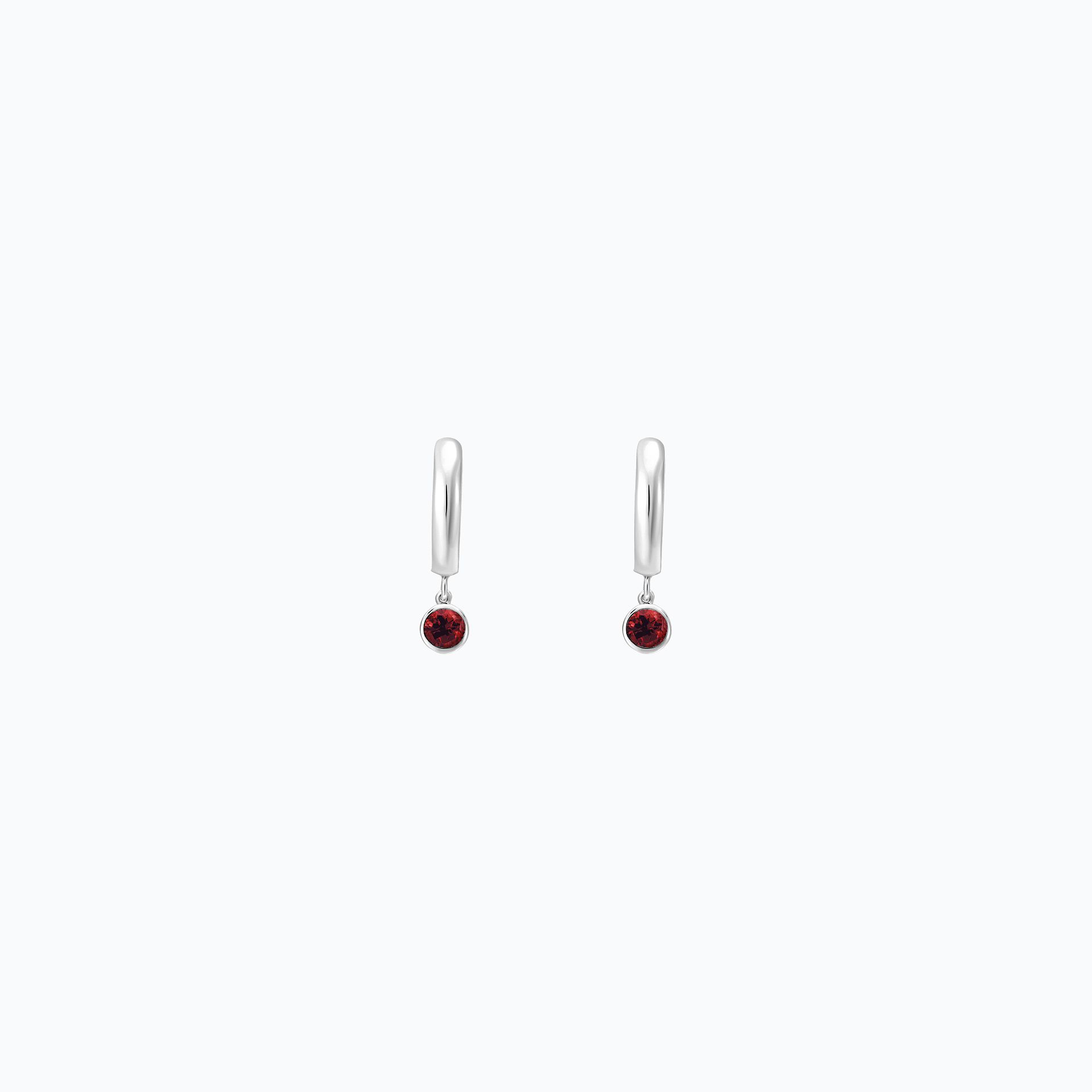 Créoles Yana Hoop Grenat 3.5 mm