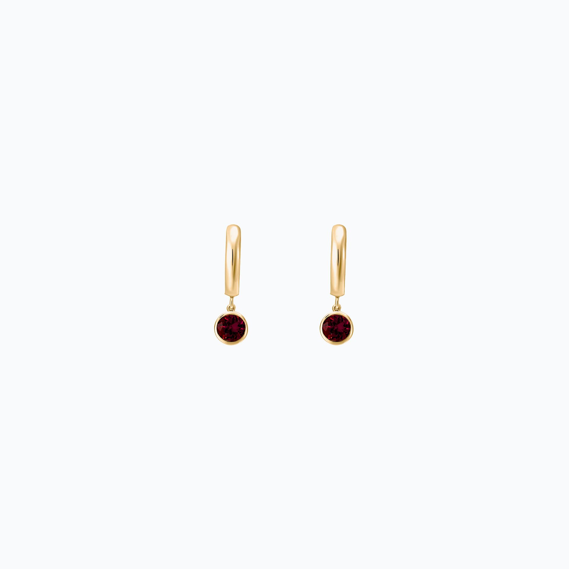 Créoles Yana Hoop Grenat 4.5 mm