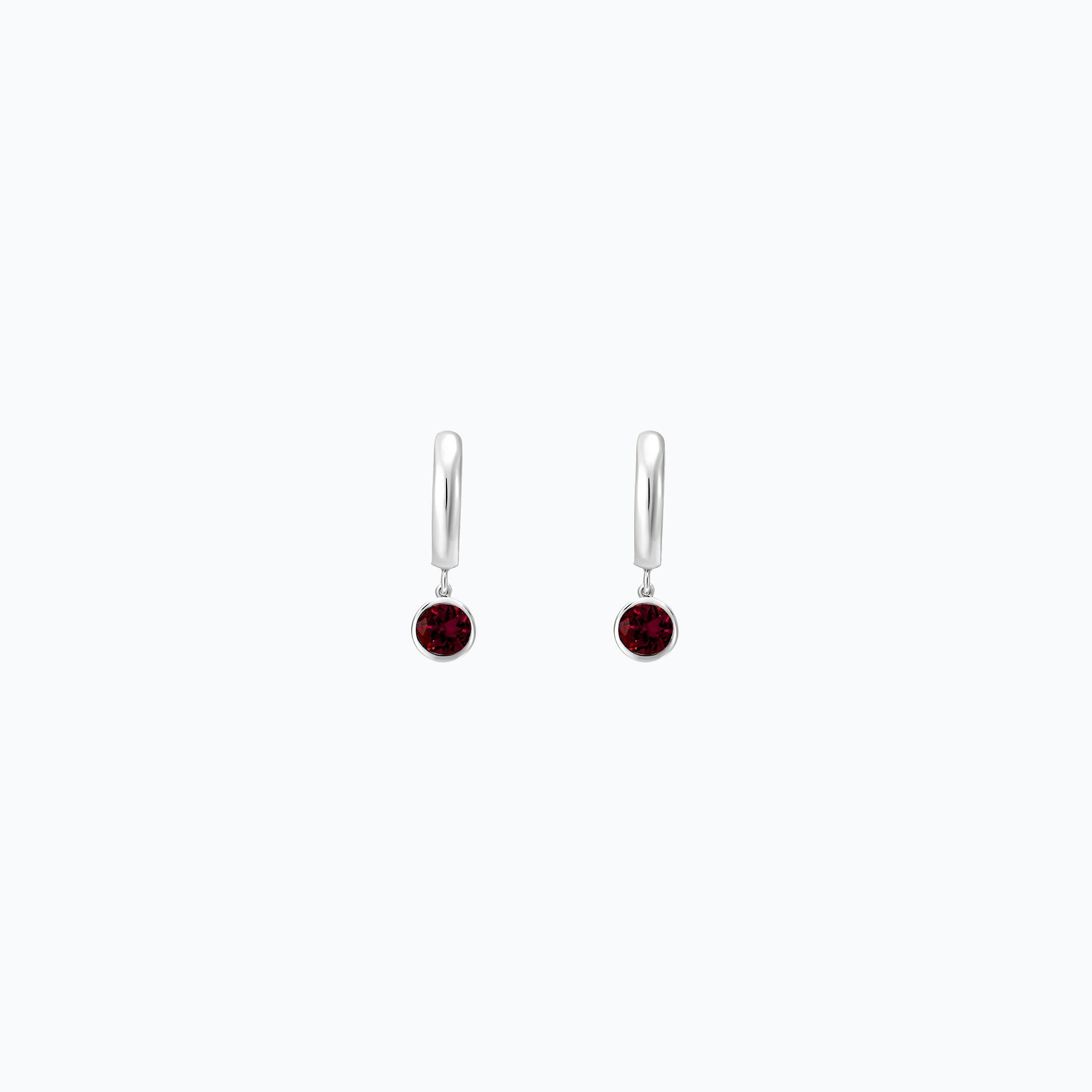 Créoles Yana Hoop Grenat 4.5 mm