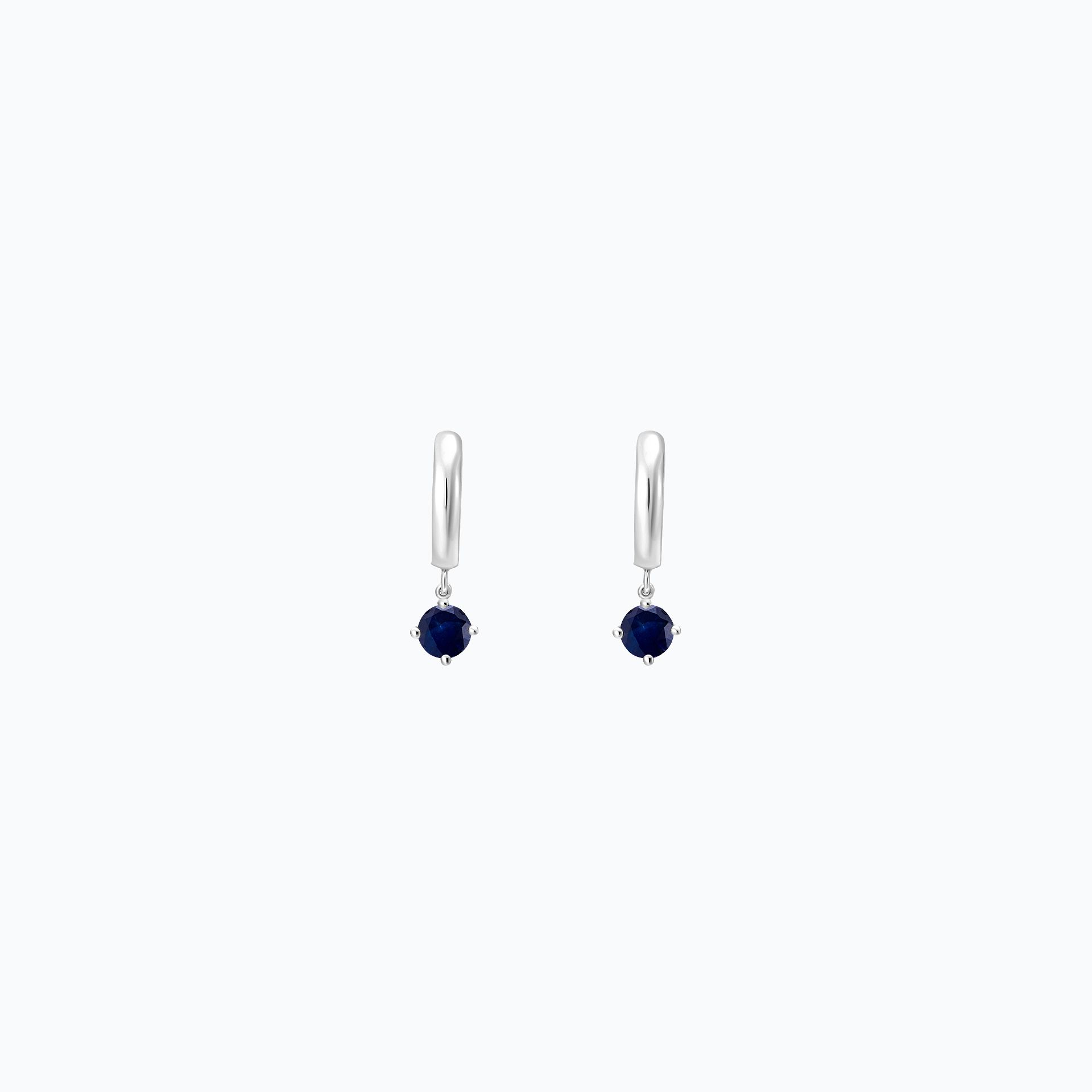 Créoles Yana Square Saphir 4.5 mm