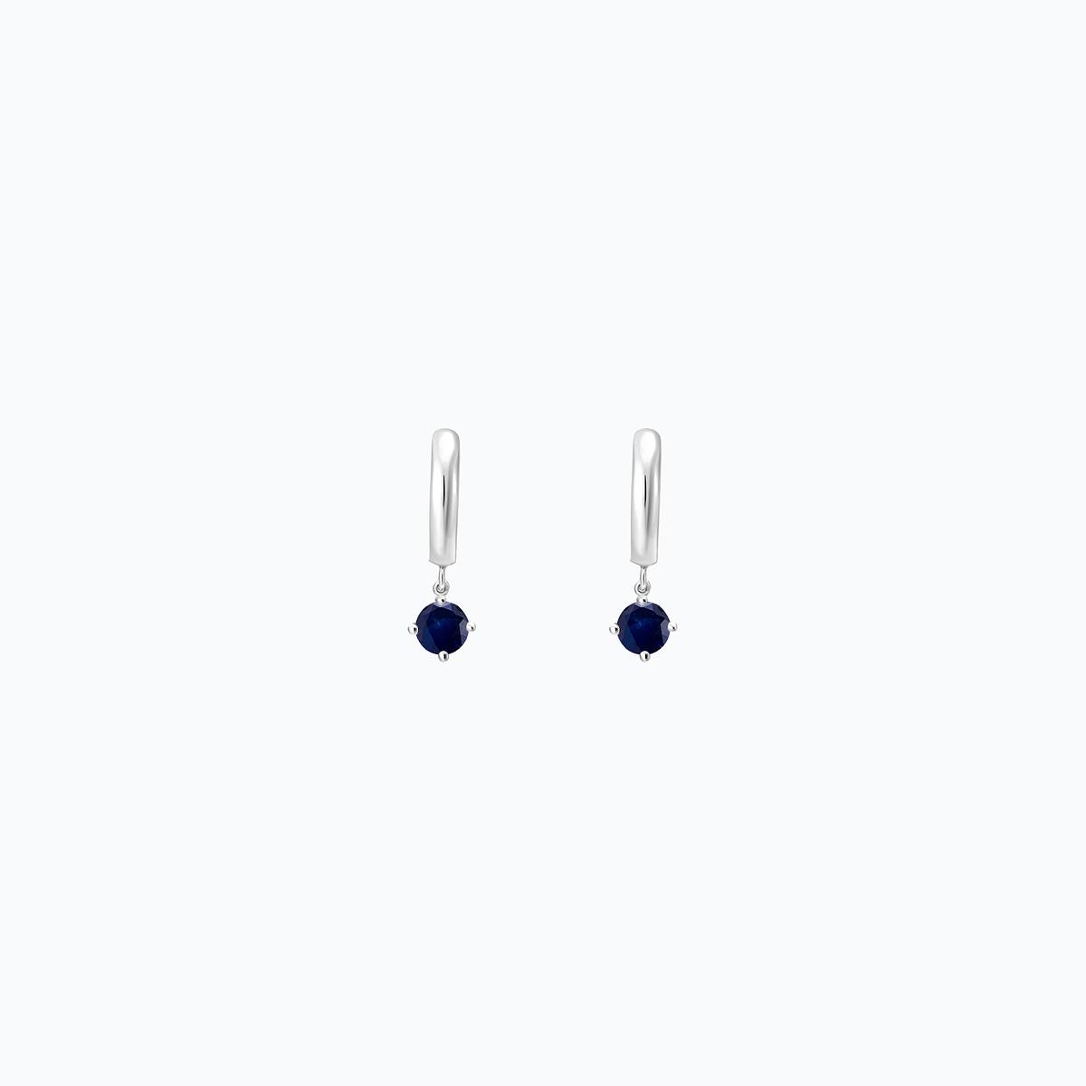 Créoles Yana Square Saphir 4.5 mm